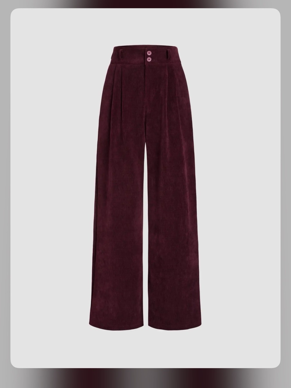 Cider CORDUROY CROPPED PLEATED TROUSER M WC5-82